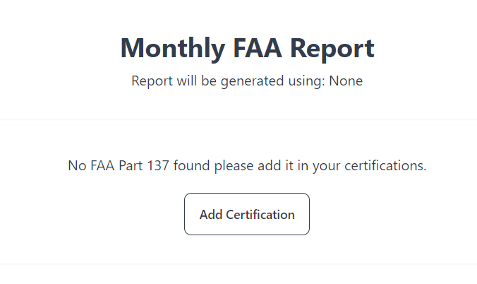 FAA Certificate