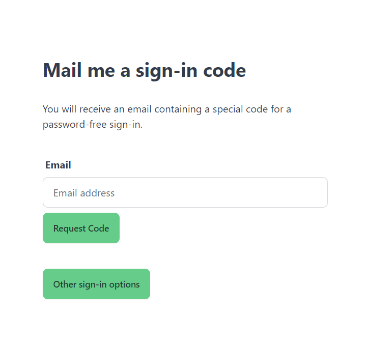 Sign in code