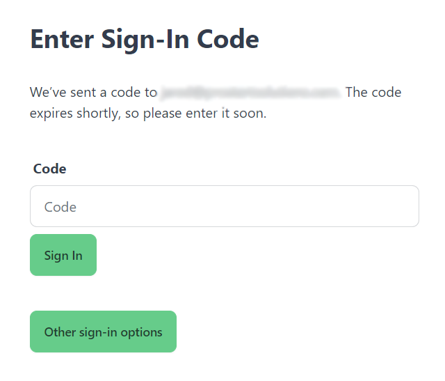 Sign in code